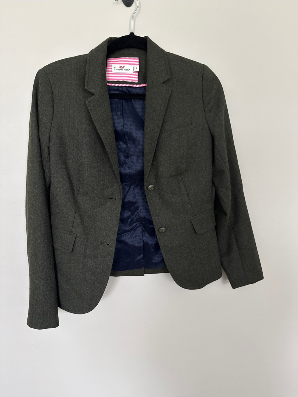 Vineyard Vines Classic Women's Tailored Blazer in Dark Grey